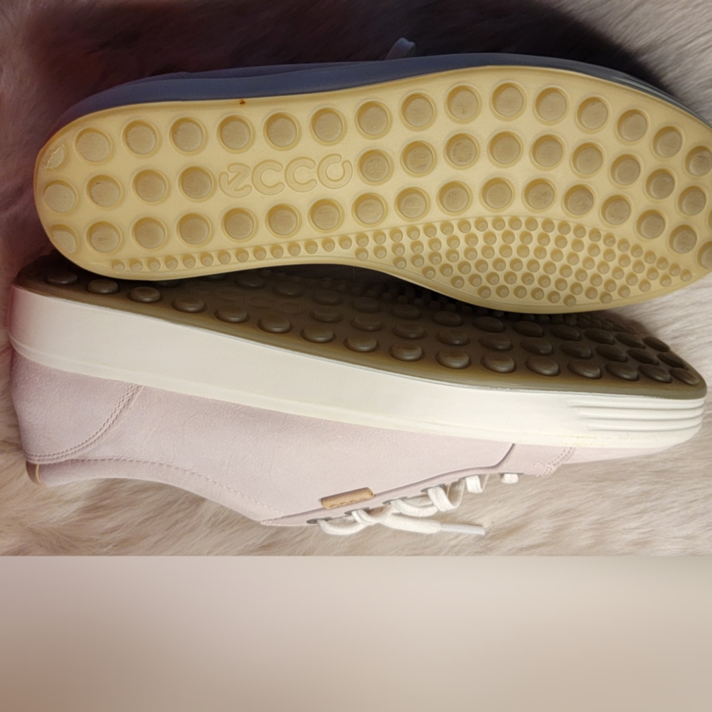 Ecco Women's Lace-Up Sneakers in Gray ROSE - Picture 7 of 9